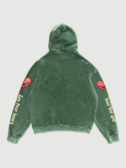 Men Skull Graphic Hoodie