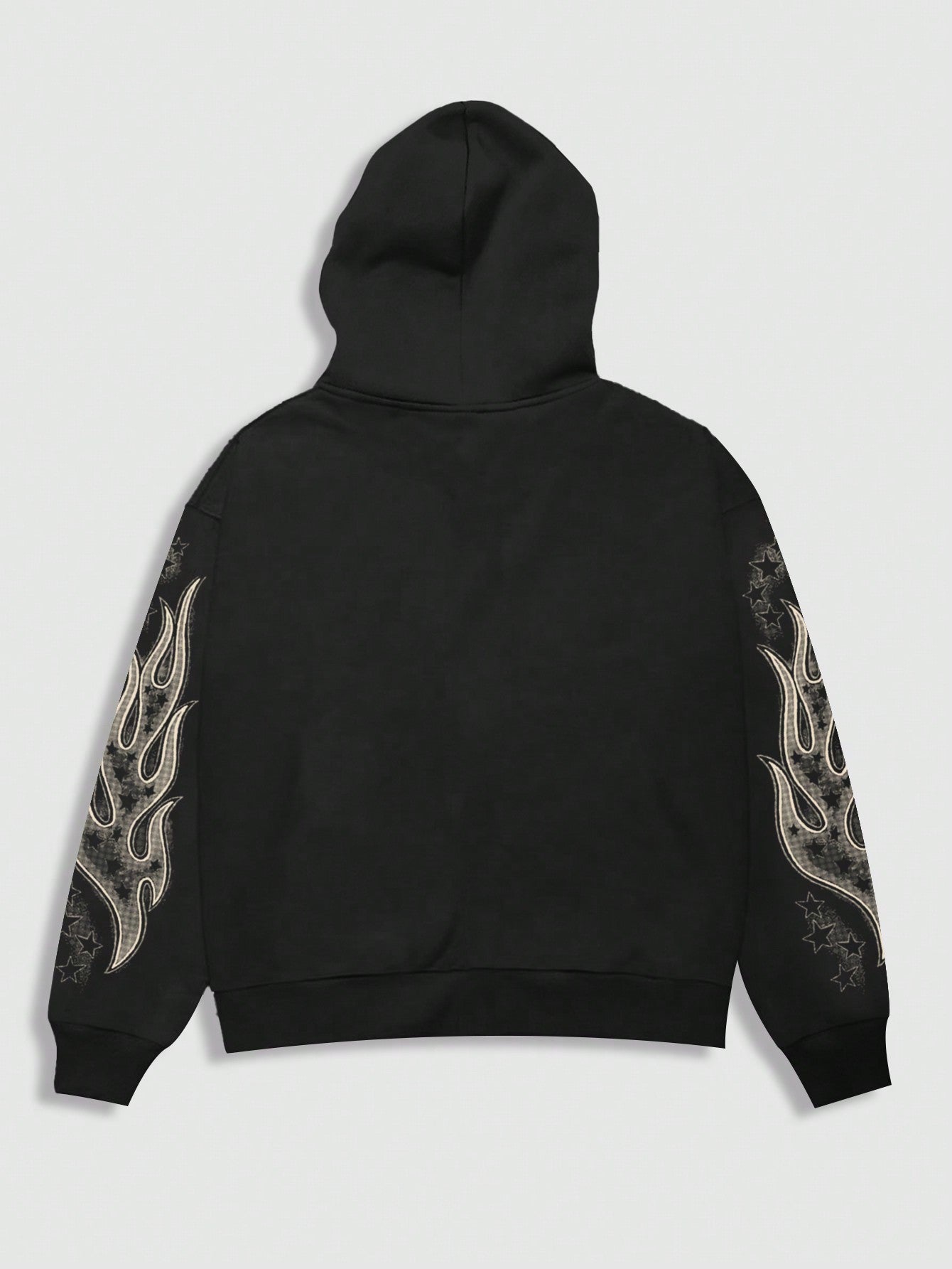 Men's Graphic Letter & Figure Print Y2K Zip Hoodie