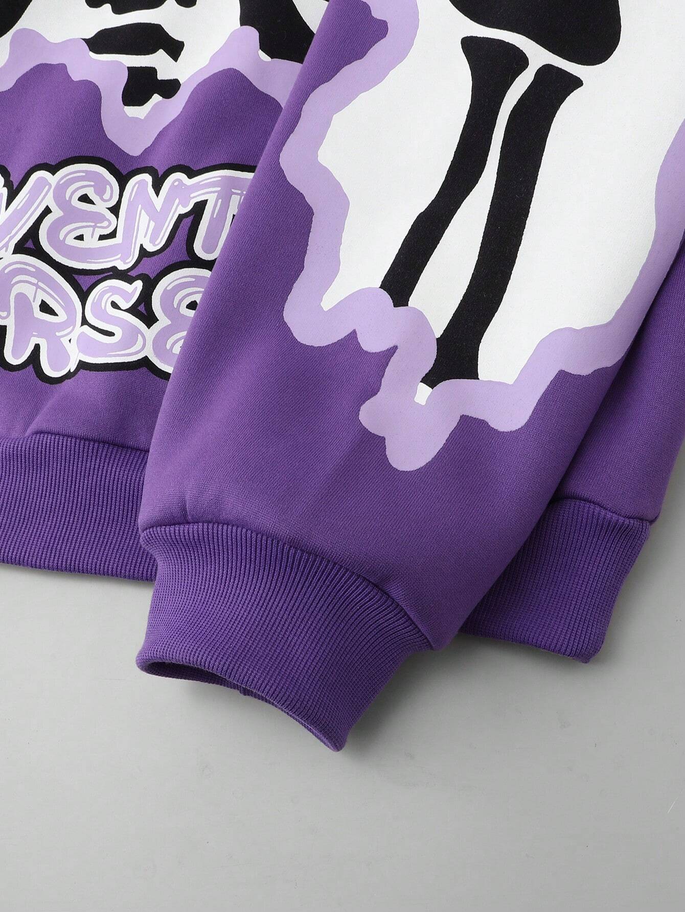 Men Streetwear Loose Fit Short Hoodie Set