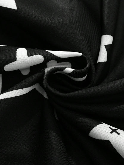 EMRG Men Star Print Zip Up Hoodie