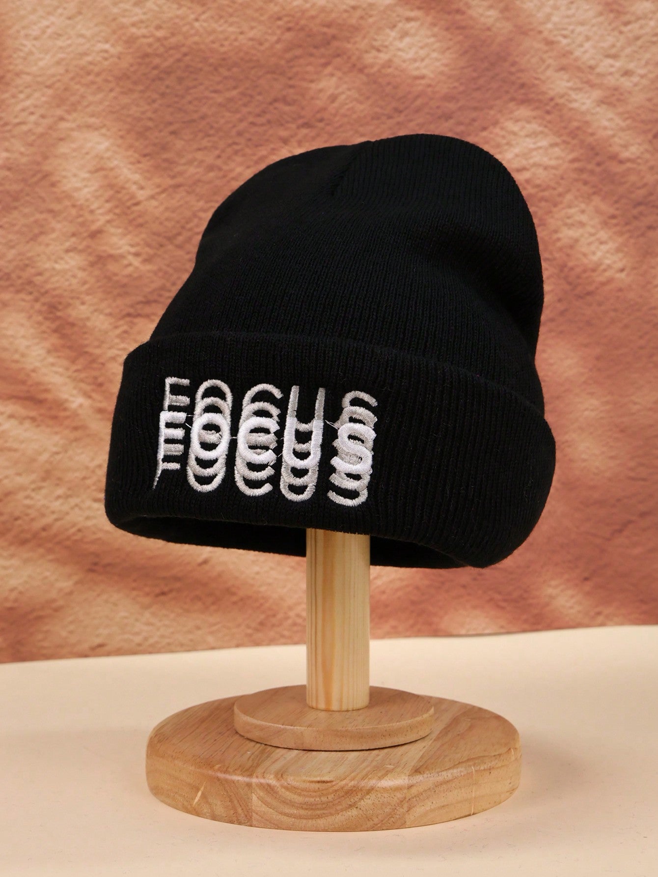 NY Letter Embroidery Unisex Slouchy Knit Beanie Hat
