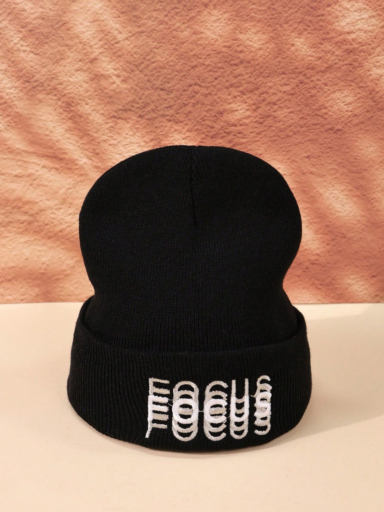 NY Letter Embroidery Unisex Slouchy Knit Beanie Hat