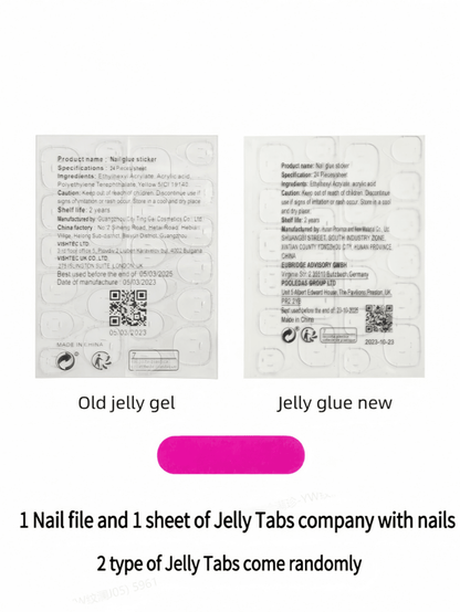 24pcs Purple Gradient Rose Square Press-On Nails