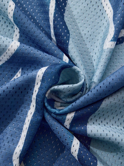 Multicolor Deep V-Neck Knitted Mesh 97 Numeric Jersey