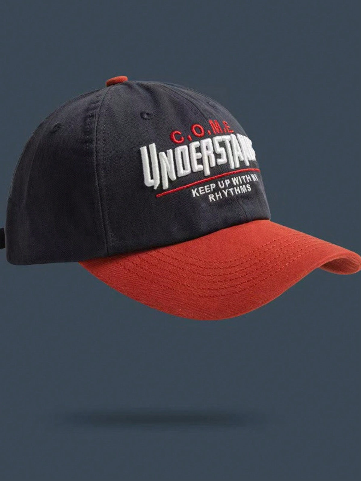 Oversized Contrast Color 3D Embroidery Baseball Cap