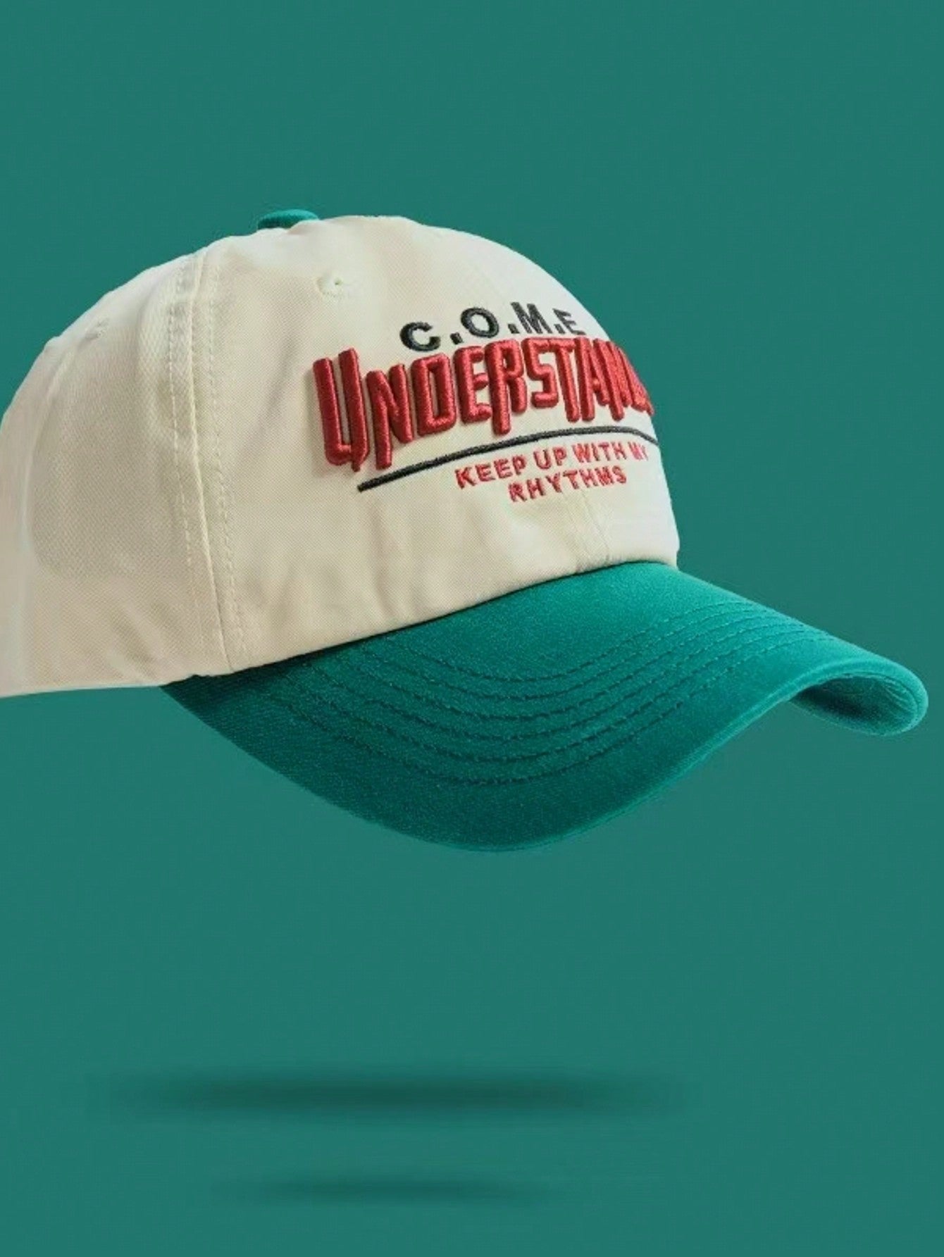 Oversized Contrast Color 3D Embroidery Baseball Cap