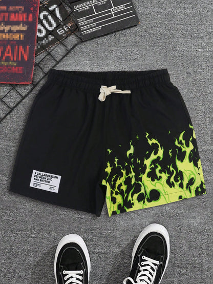 Men's Totem Digital Print Casual Sports Shorts