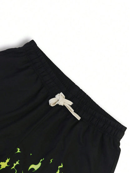 Men's Totem Digital Print Casual Sports Shorts