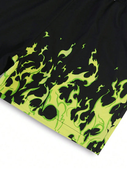 Men's Totem Digital Print Casual Sports Shorts