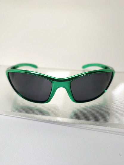 Cyberpunk Hollow Geometric Goggles, Silver Sci-Fi