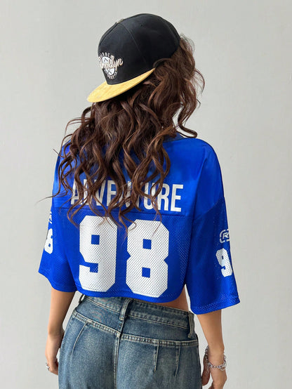 Women's Y2K Blokecore Cropped Satin Soccer Jersey