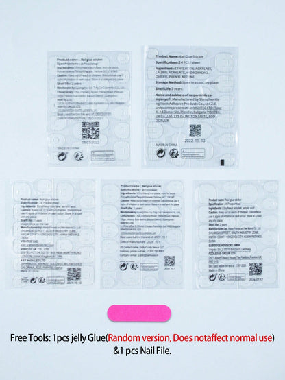 24pcs Almond Full Cover Solid Color False Nails