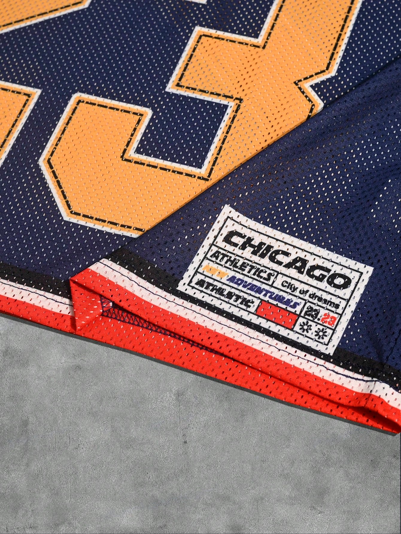 Blue V-Neck Pointelle Contrast Binding Loose Fit Jersey