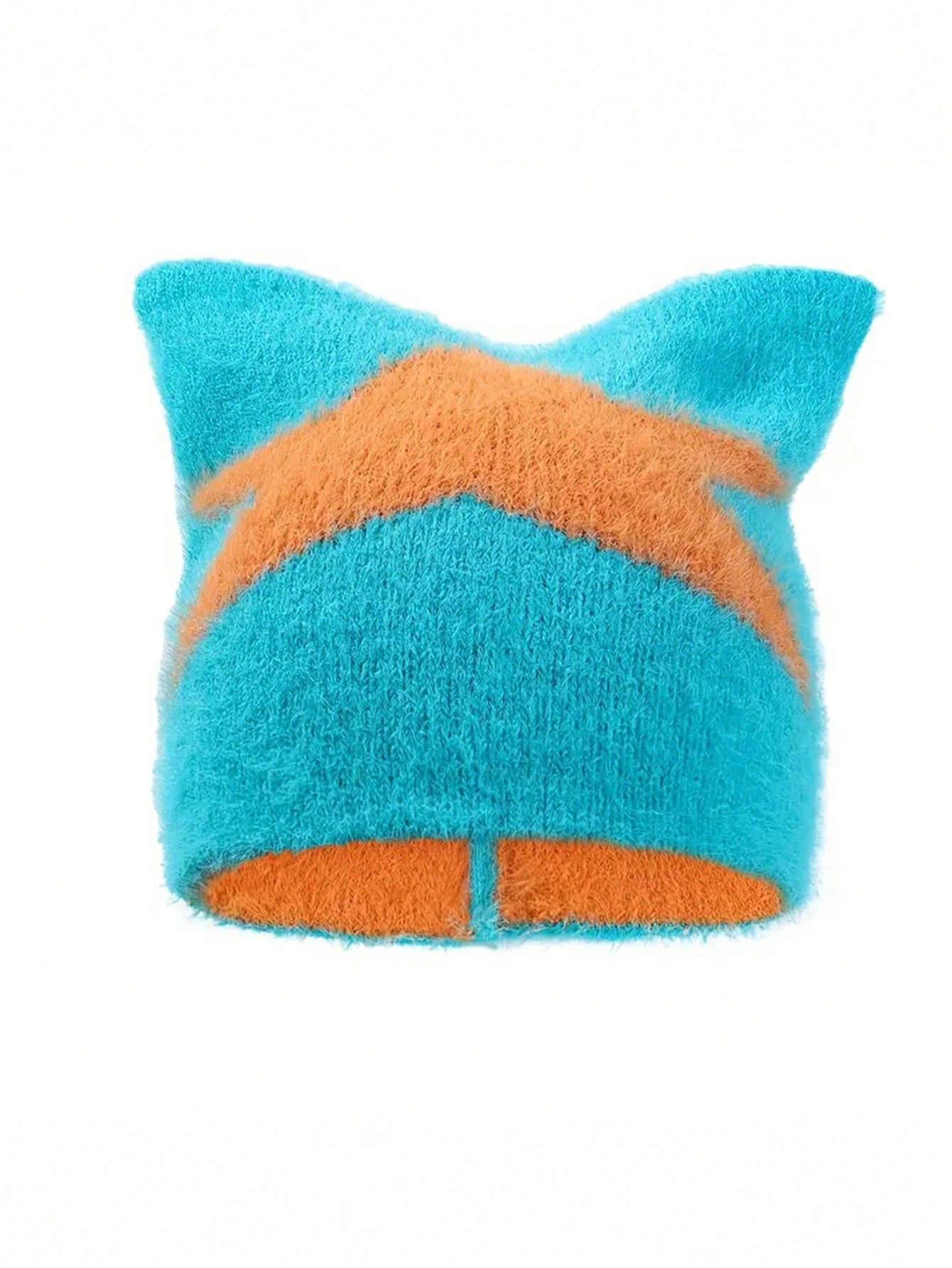 Cat Ear Pentagram Embroidery Fluffy Knitted Beanie