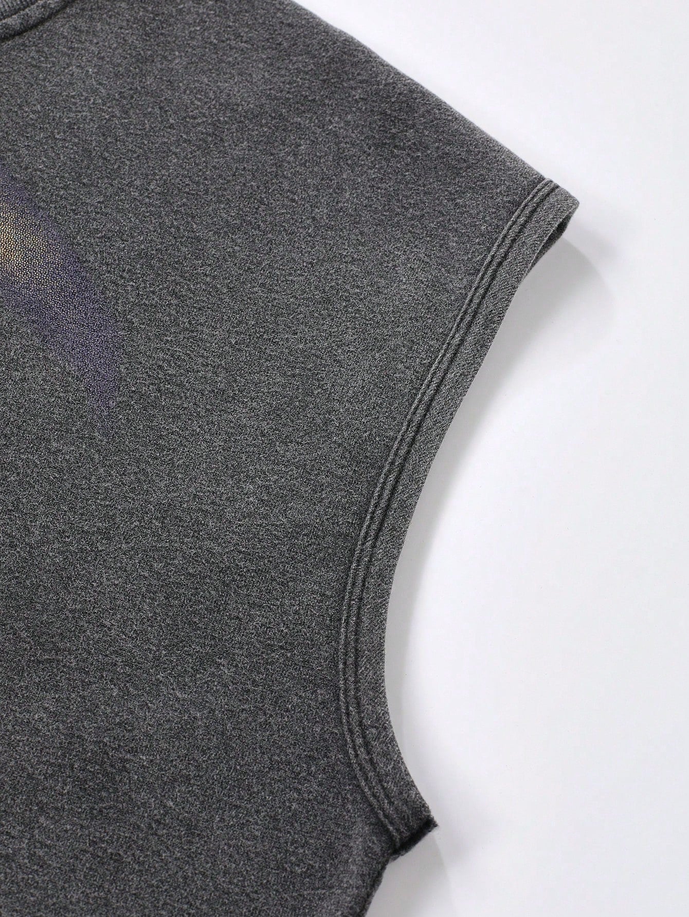 Men Vintage Washed Graphic Crop Tank Top
