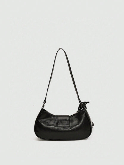 Y2K Gothic Rivet Decor Retro Square Shoulder Bag