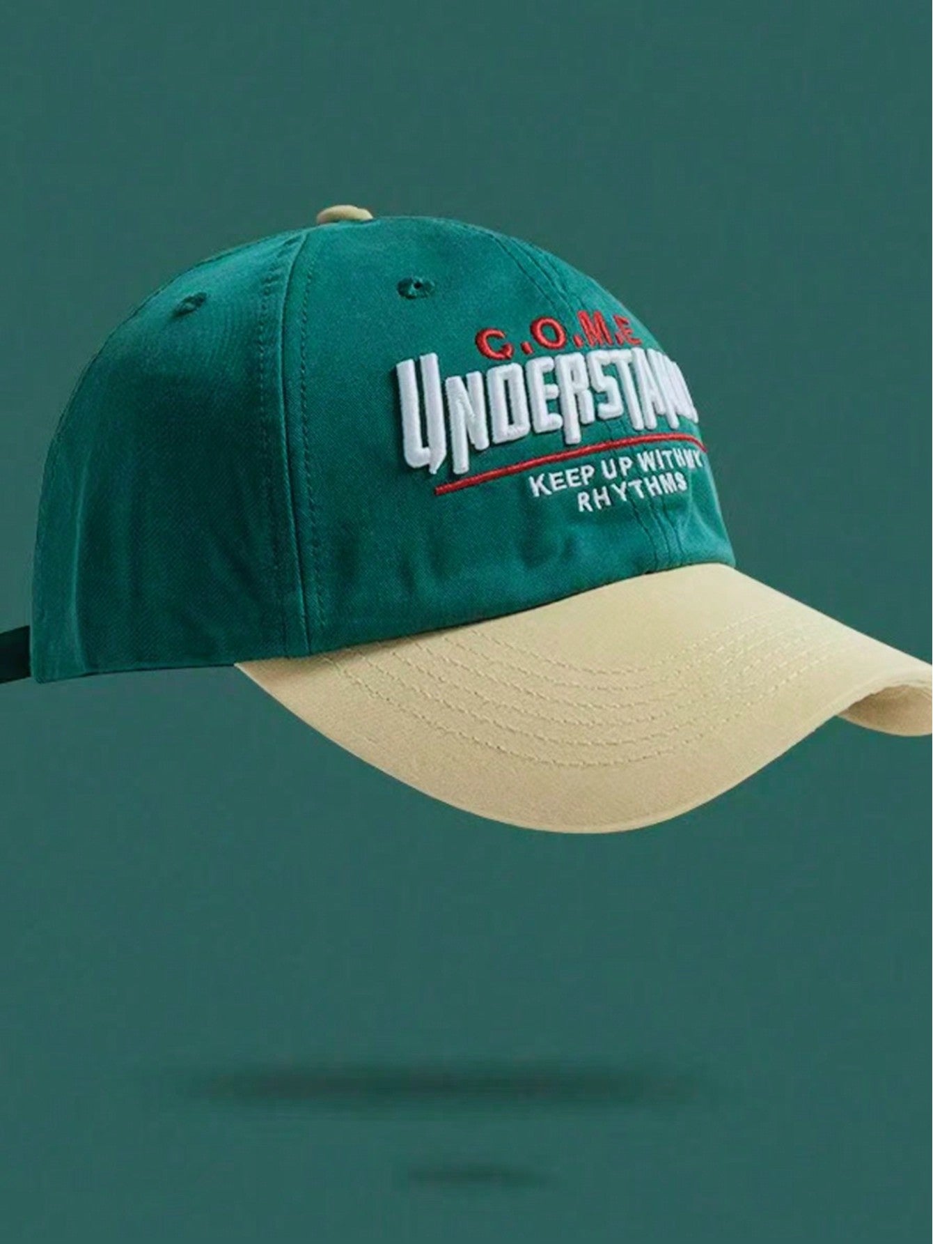 Oversized Contrast Color 3D Embroidery Baseball Cap
