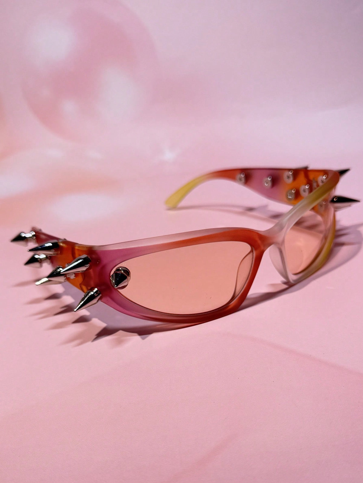 Retro Punk Rivet Small Frame Sci-Fi Designer Glasses