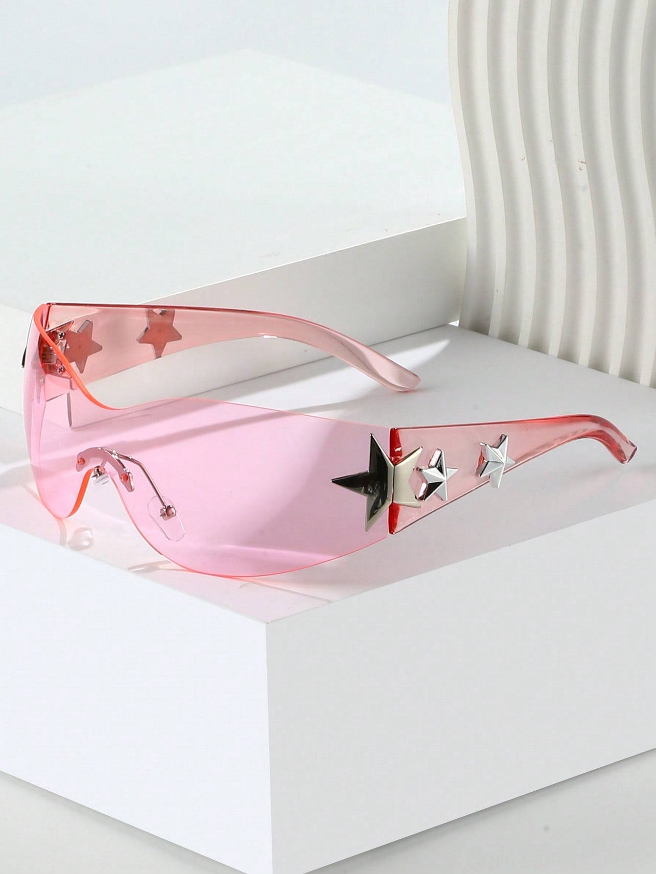 Rimless Fashion Glasses for Women Stylish Copper