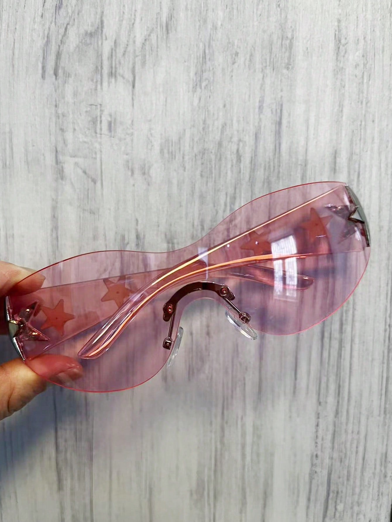 Rimless Fashion Glasses for Women Stylish Copper