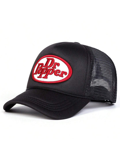 Dr Pepper Street Fashion Letter Embroidery Trucker Hat