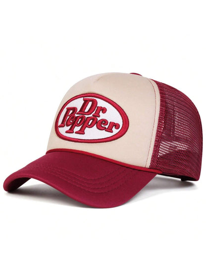 Dr Pepper Street Fashion Letter Embroidery Trucker Hat