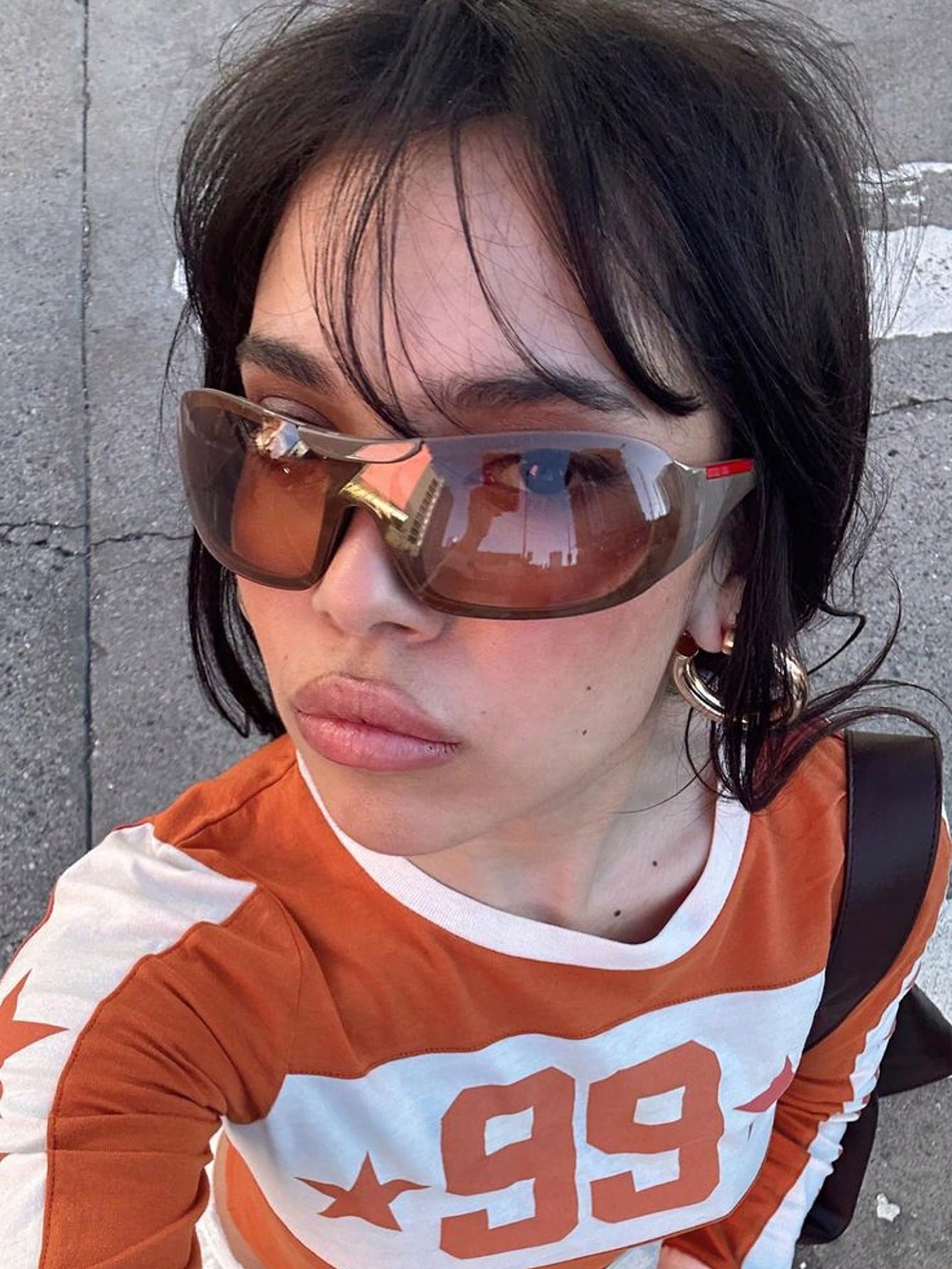 Y2K Futuristic Wraparound Millennium Fashion Glasses