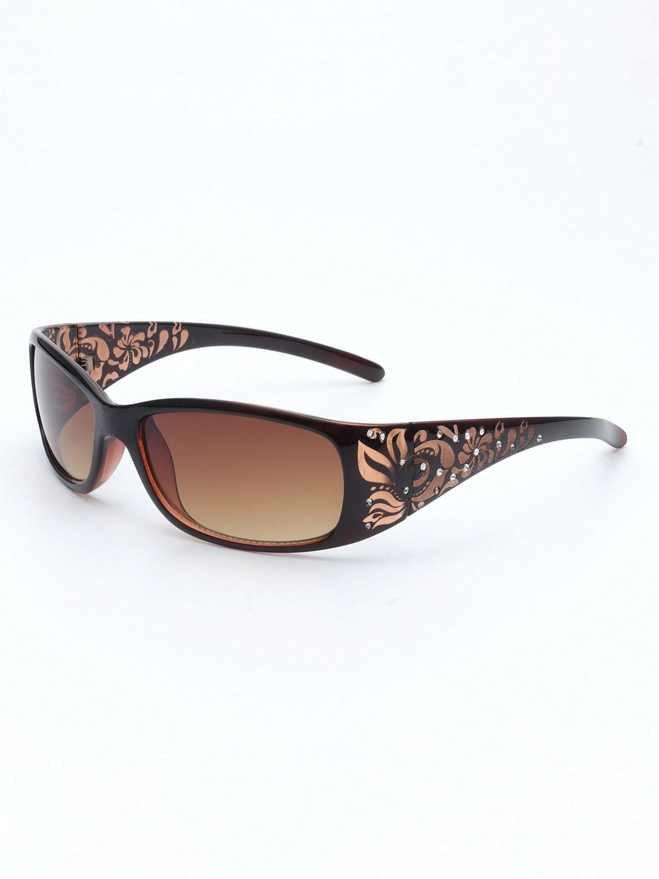 Women's Y2K Floral Embossed Square Fashion Glasses