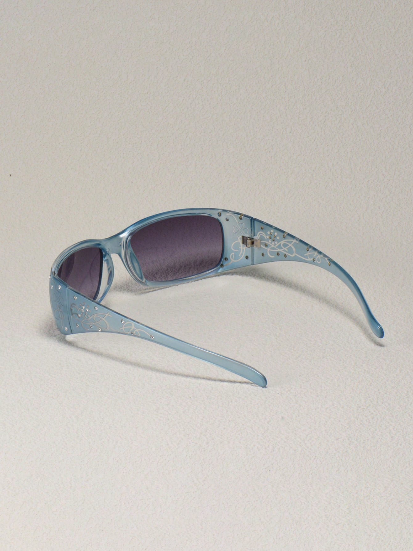 Vintage Rhinestone Square Frame Chic Street Glasses