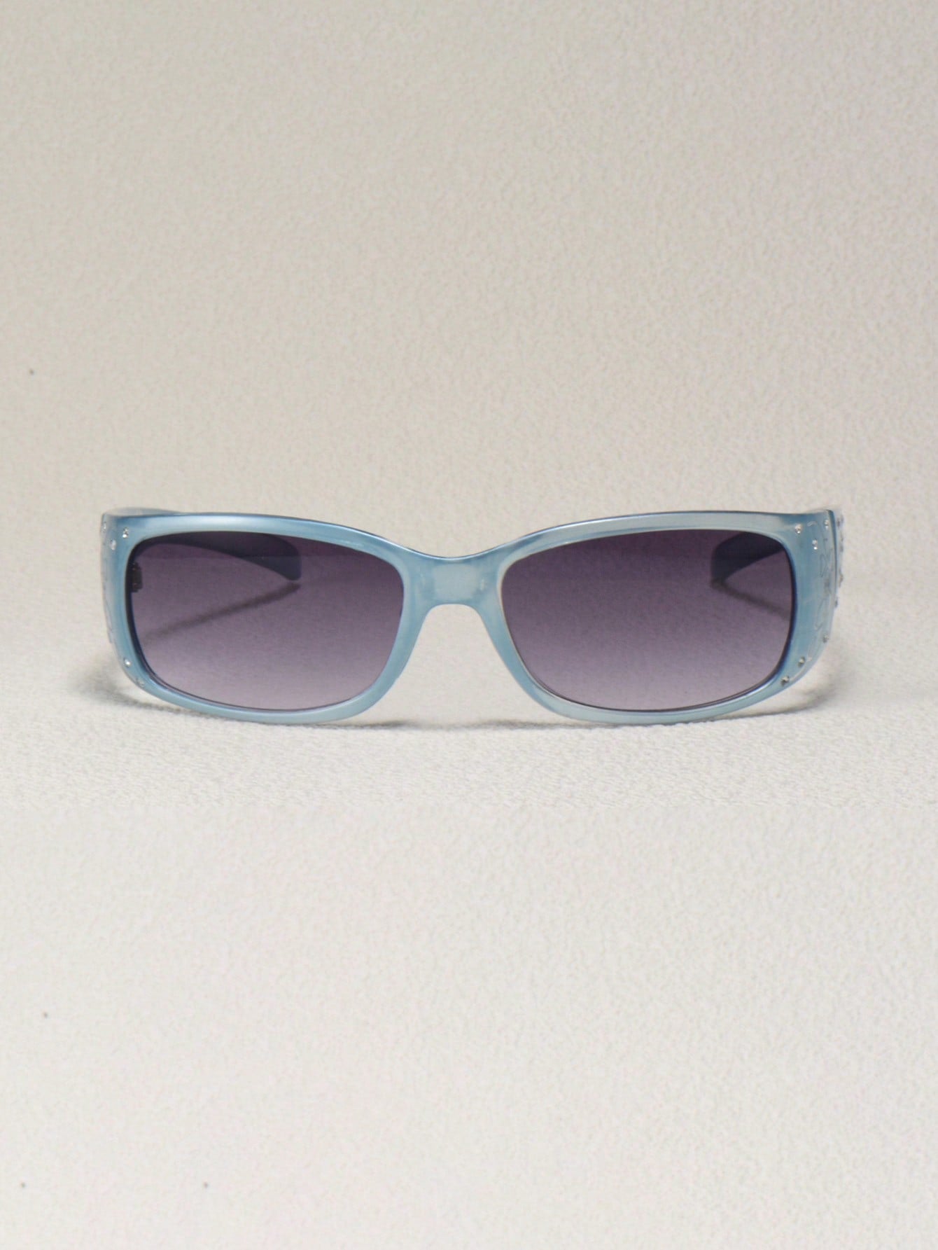 Vintage Rhinestone Square Frame Chic Street Glasses