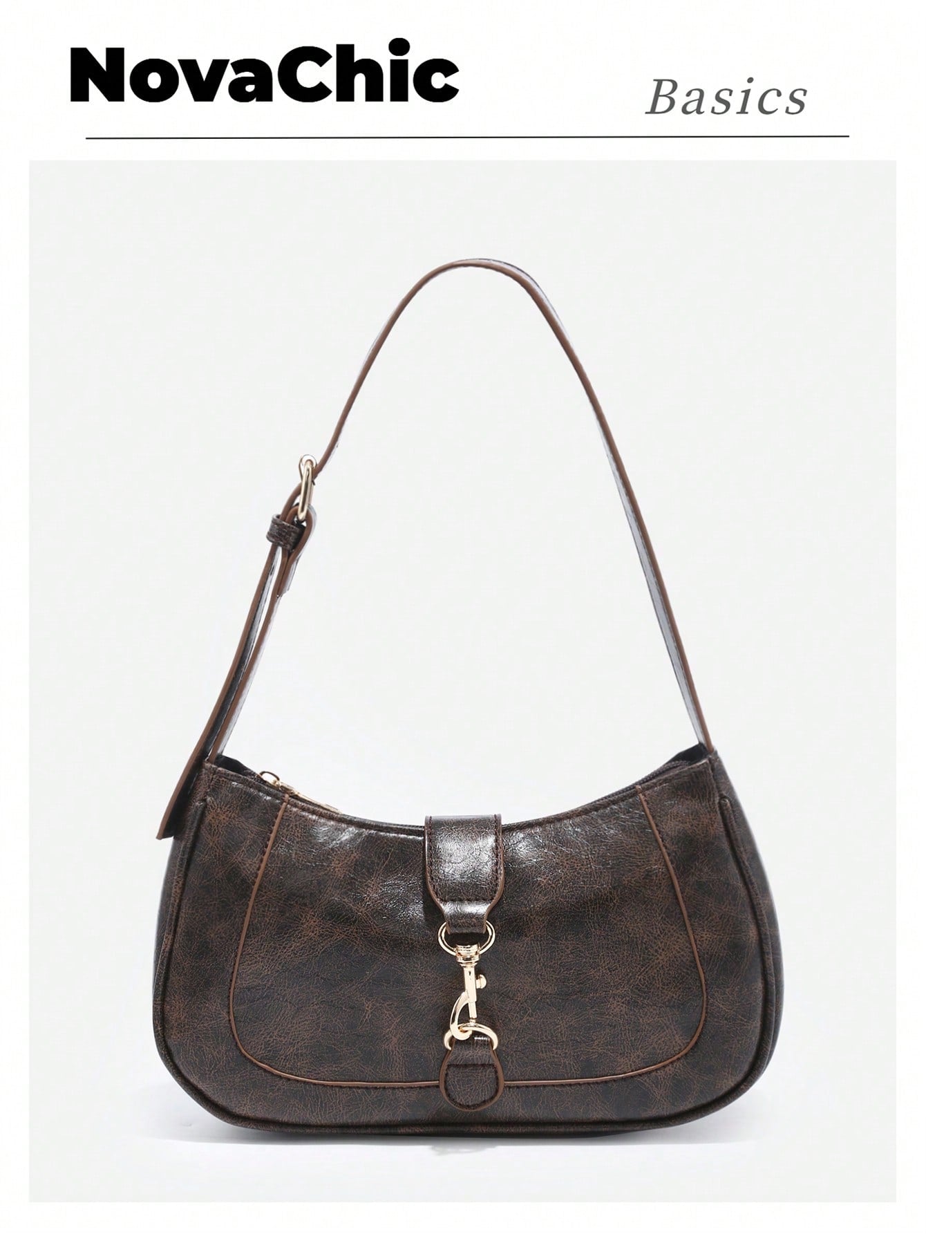 Vintage Minimalist Crescent Adjustable Strap Handbag