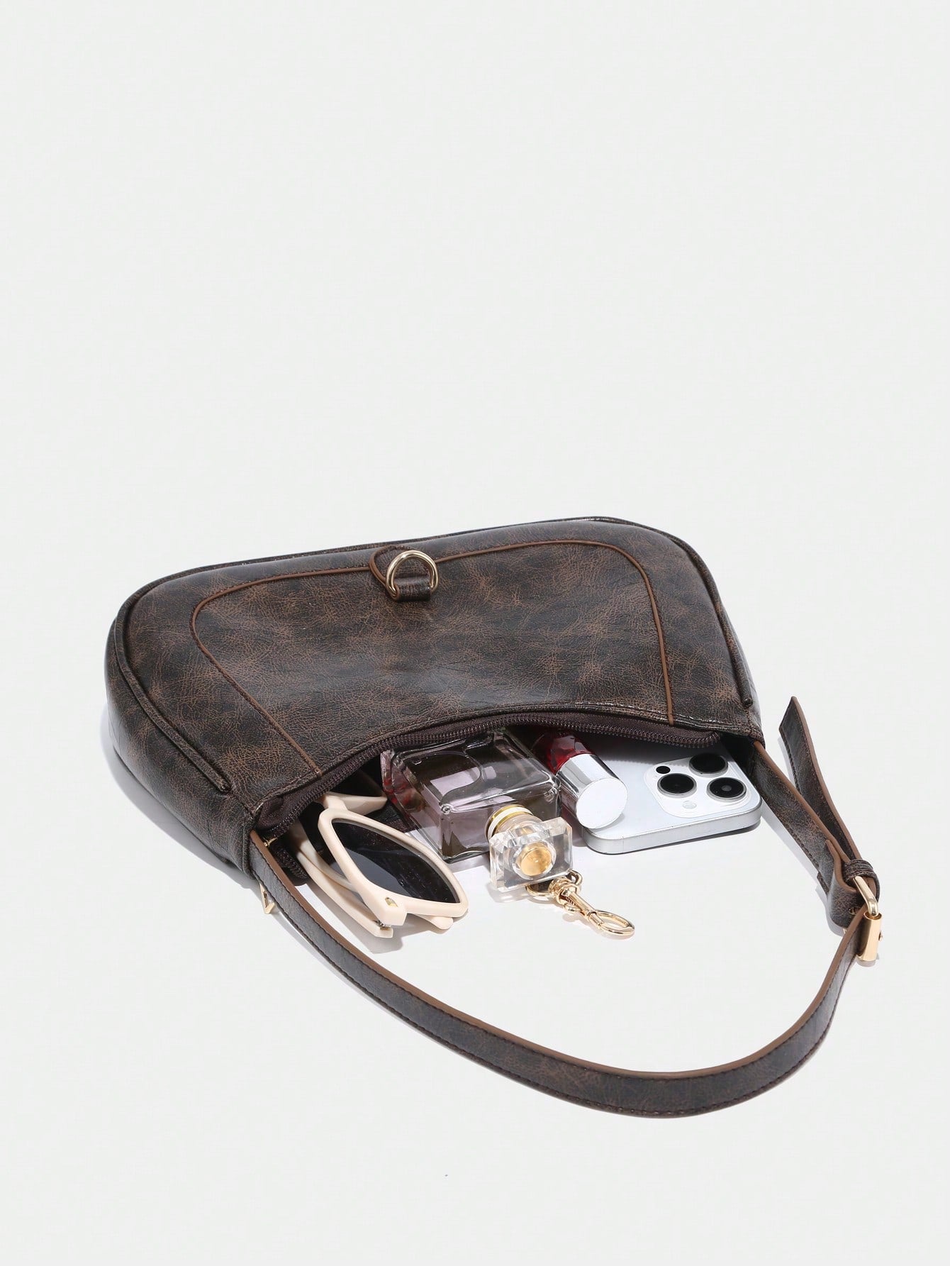 Vintage Minimalist Crescent Adjustable Strap Handbag