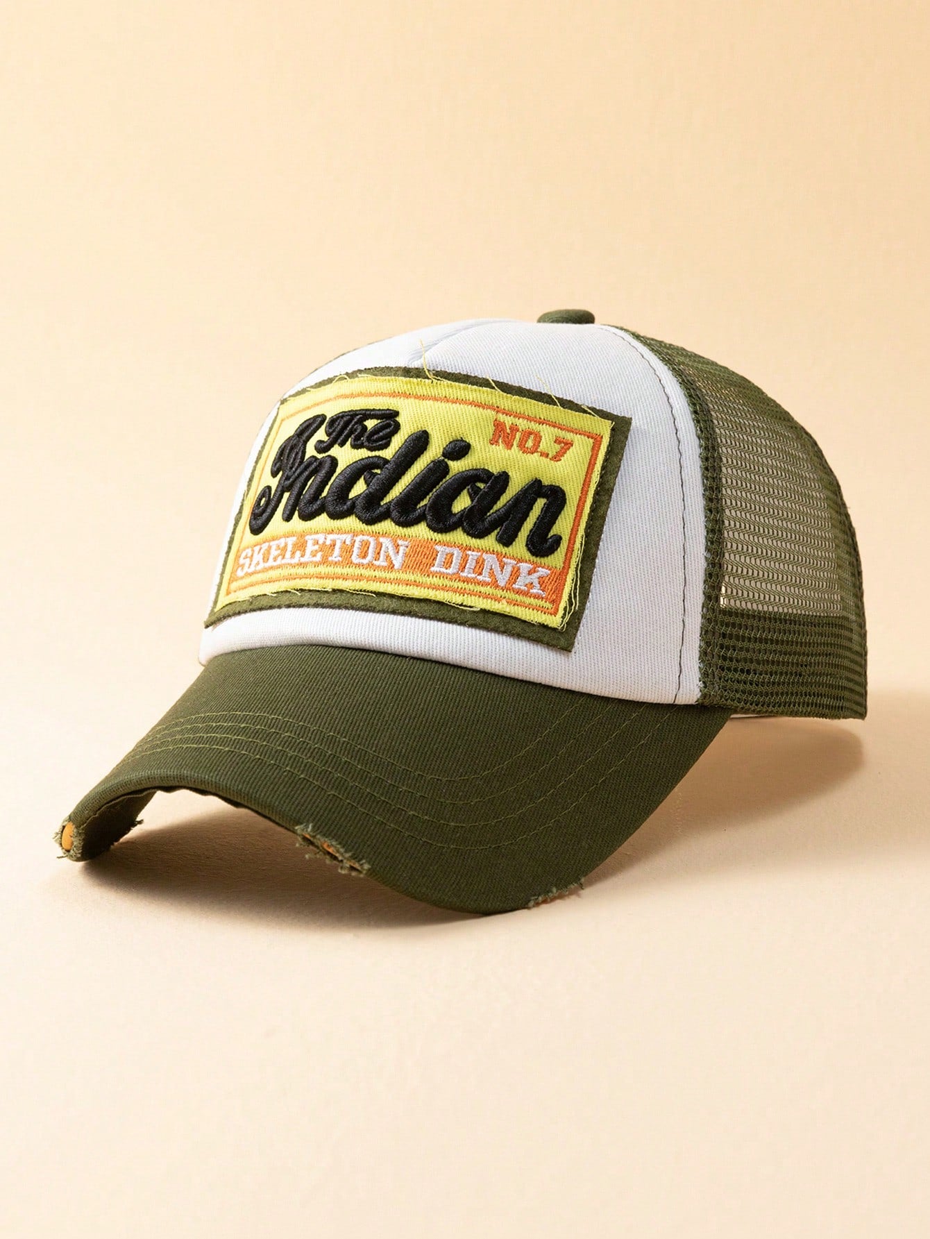 Unisex Mesh Letter Embroidered Adjustable Baseball Cap