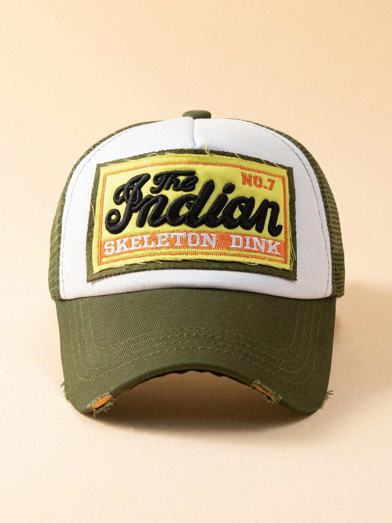 Unisex Mesh Letter Embroidered Adjustable Baseball Cap