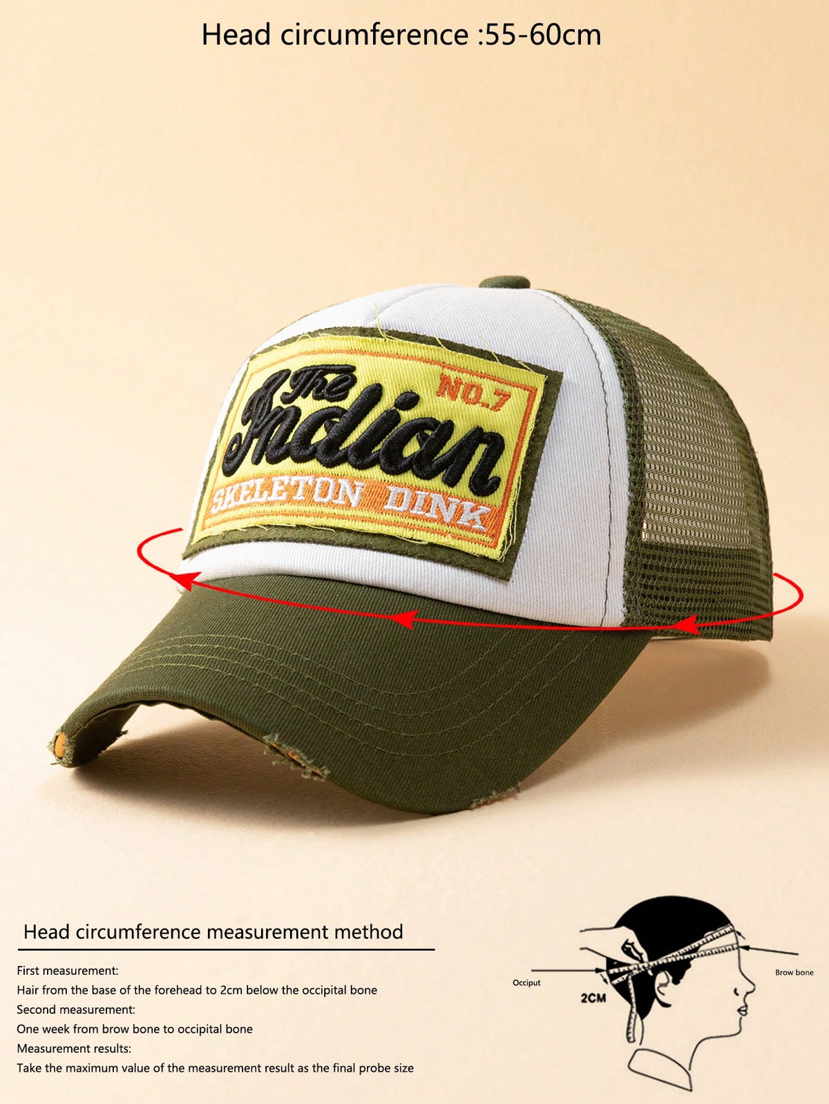 Unisex Mesh Letter Embroidered Adjustable Baseball Cap