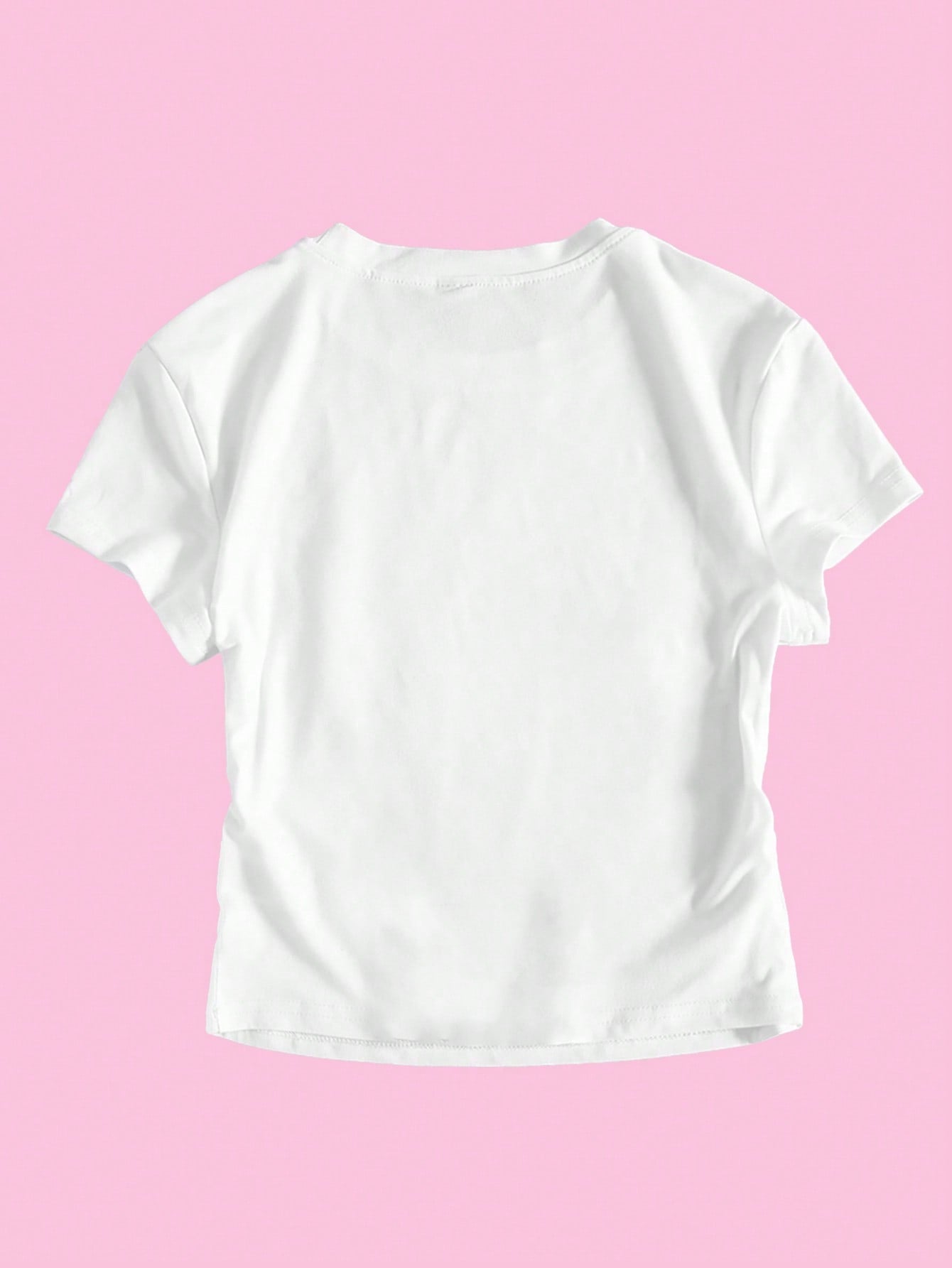 Y2K White Martini Cocktail Graphic Crop Top T-Shirt