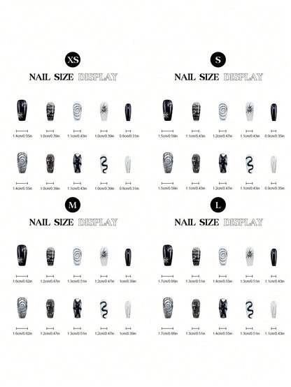Y2K Chrome Silver Liquid Metal Coffin Press-On Nails