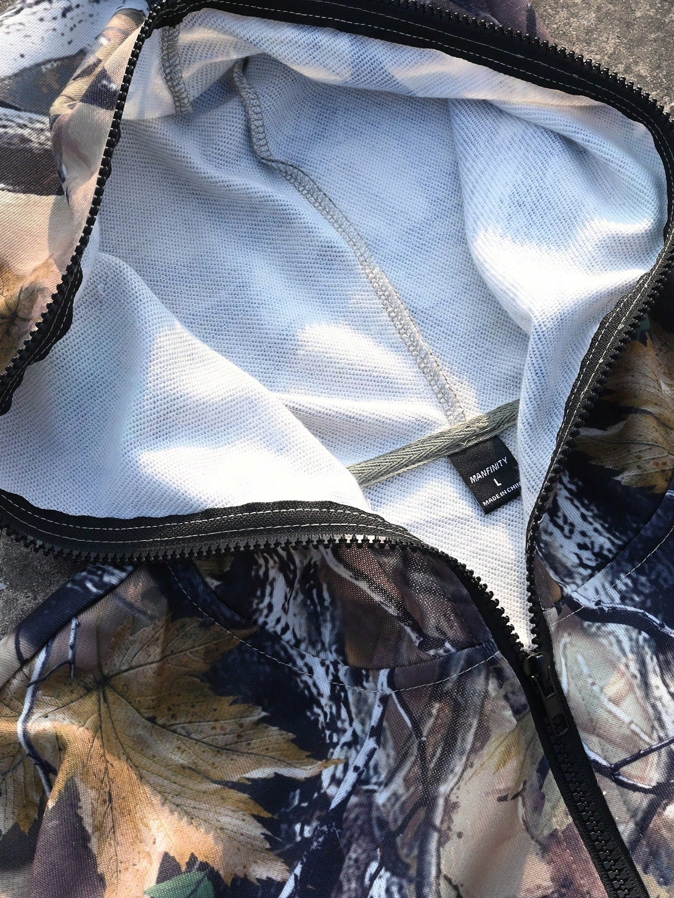 Men's Branch Print Streetwear Zip Up Hoodie