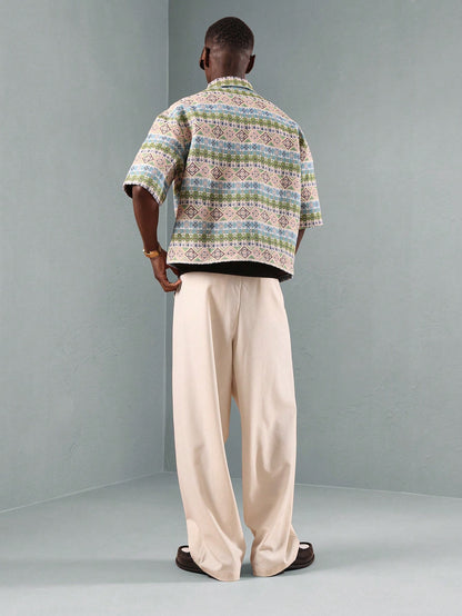 Tapestry Print Short Sleeve Resort Shirt