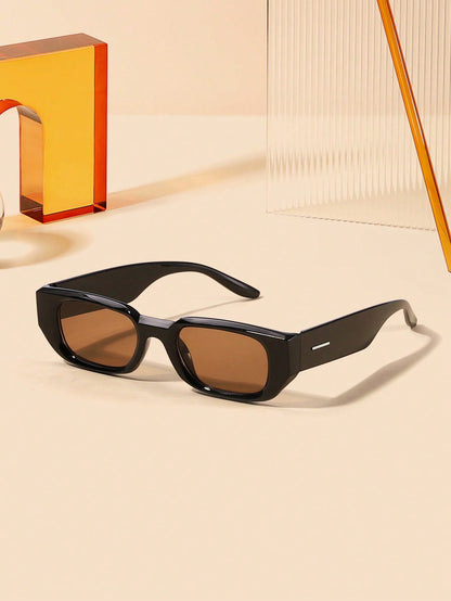 Retro Rectangular Wide-Edged Fashion Glasses