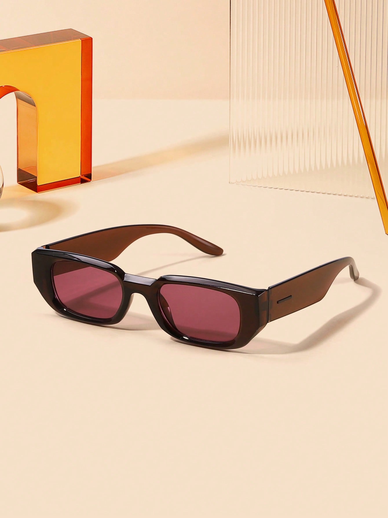 Retro Rectangular Wide-Edged Fashion Glasses