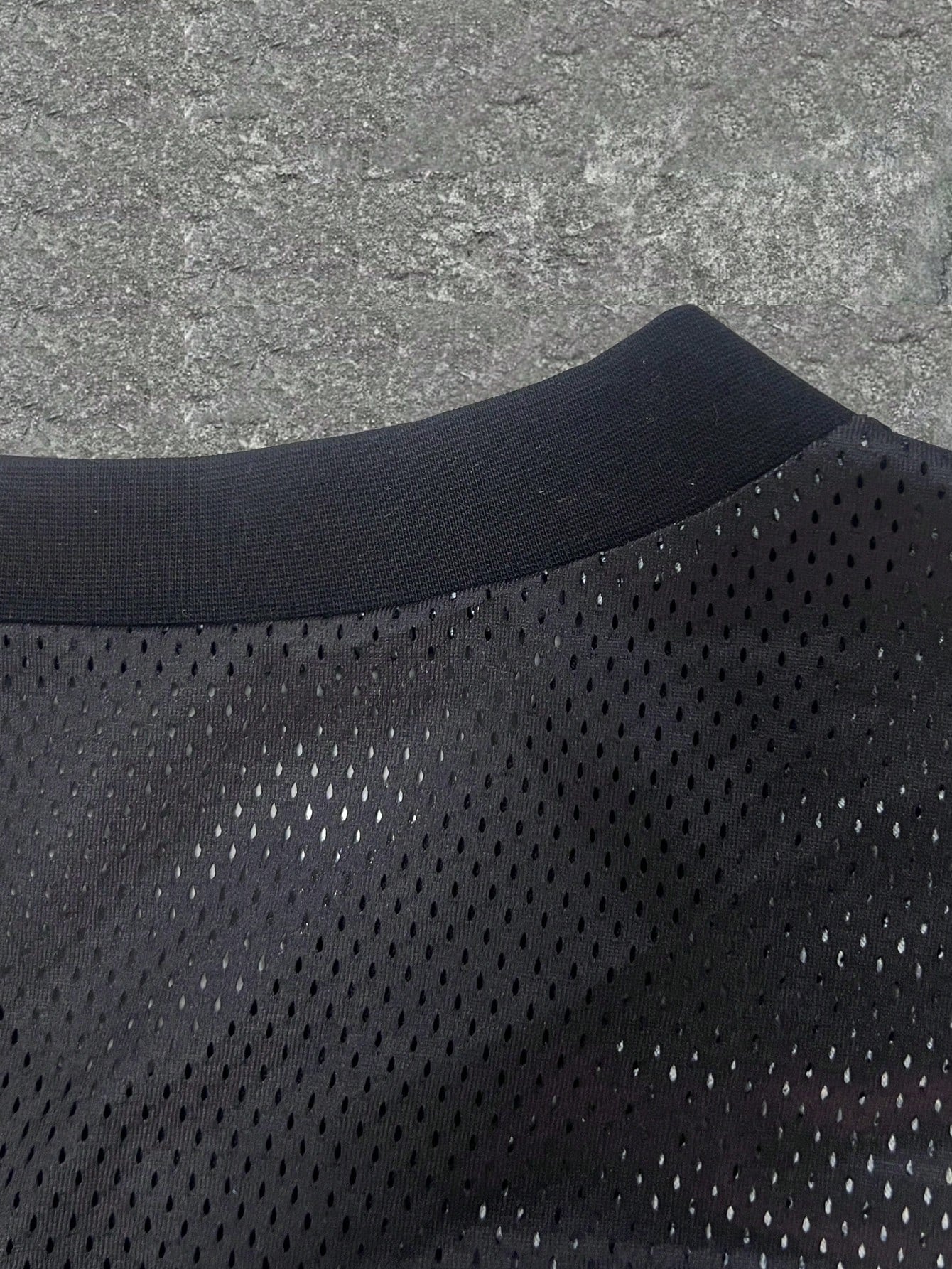 Red Fire Pattern Notched Jersey