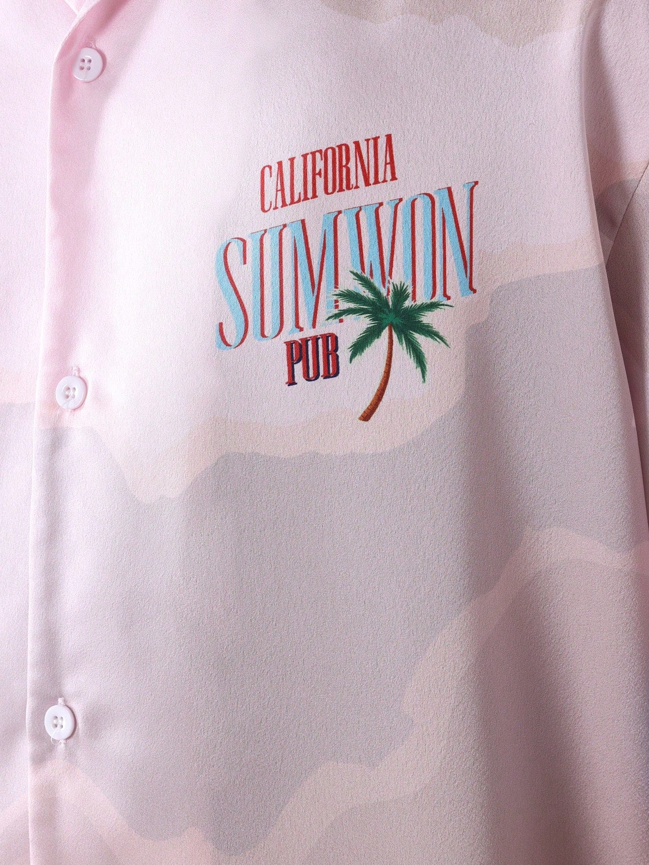 Retro California Palm Tree Print Summer Resort Shirt