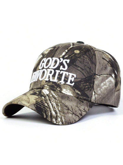 God's Favorite Embroidered Camo Baseball Cap