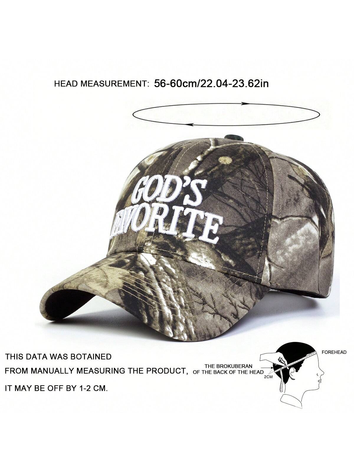 God's Favorite Embroidered Camo Baseball Cap