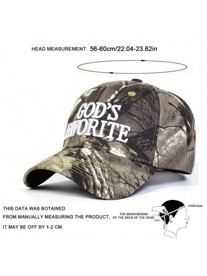 God's Favorite Embroidered Camo Baseball Cap