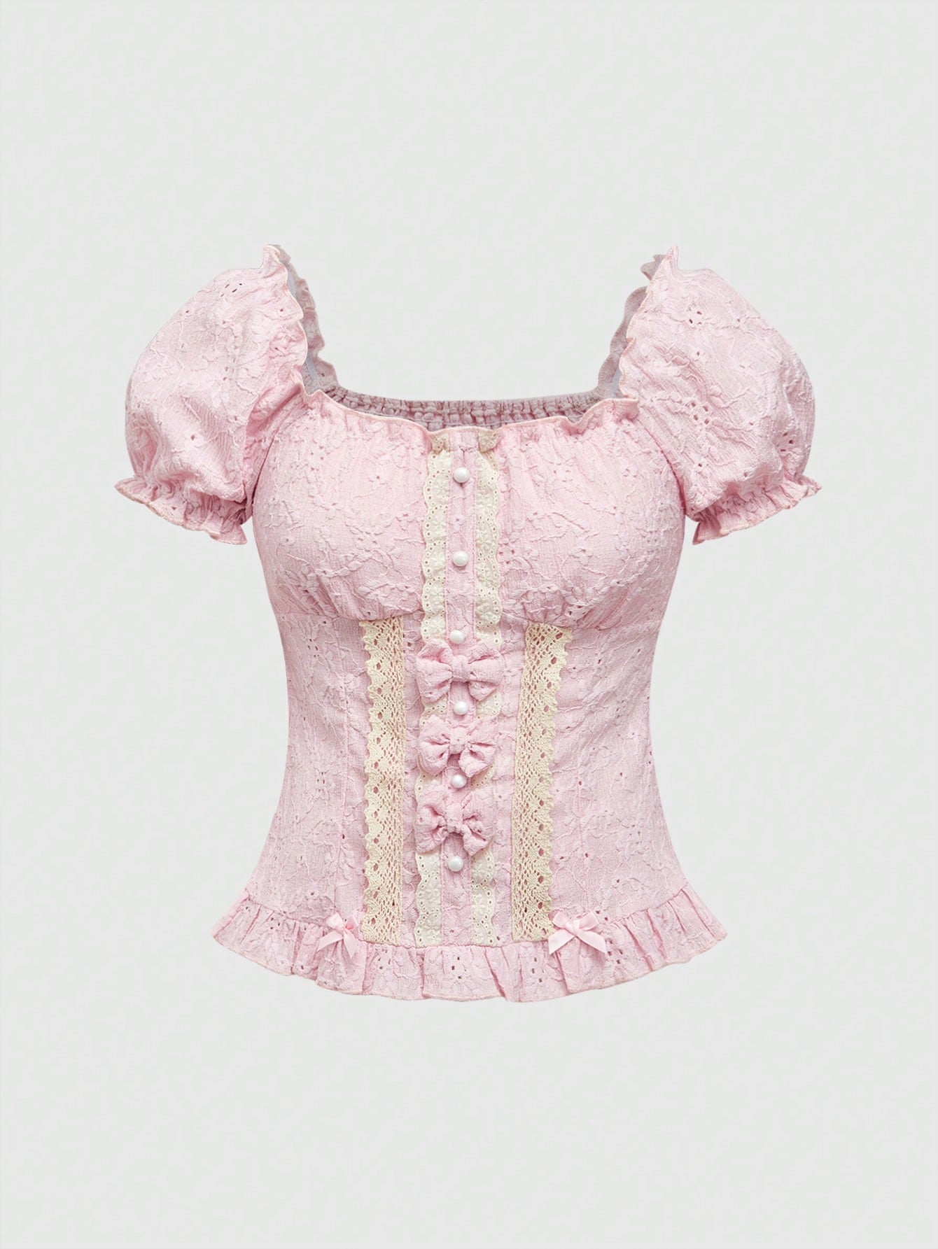 Kawaii Moe Princess Cute Bow Waist Blouse