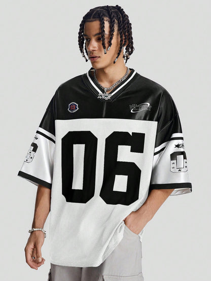 White Deep V-Neck Knitted Jersey