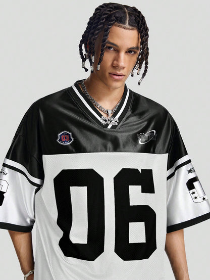 White Deep V-Neck Knitted Jersey