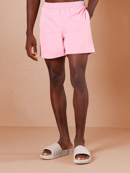 Men's Regular Fit Pull-On Drawstring Swim Shorts